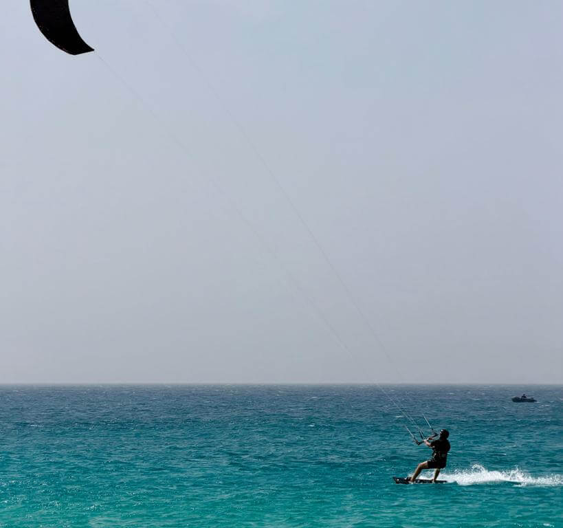 Kitesurfing action shot - FunkiteCaboVerde Cape Verde